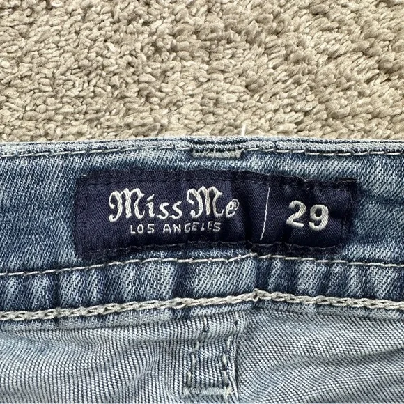 Miss Me Women’s Hailey Skinny Jeans Low Rise Embellished in Medium Wash 29 - Picture 9 of 16